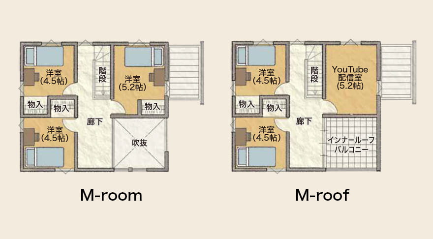 2階は間取りアレンジで、ふたりの理想を叶える